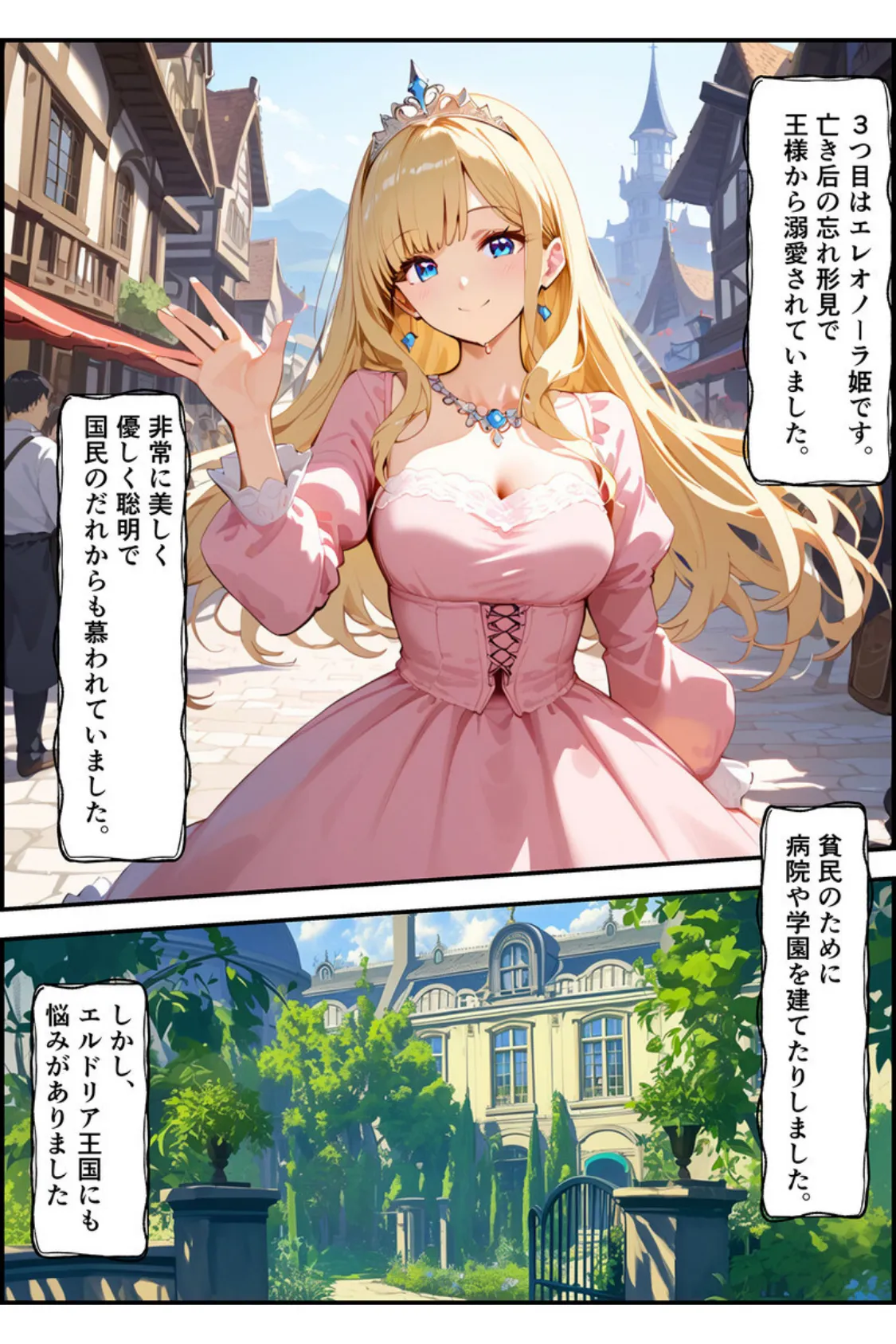 【全2作収録】エルドリア王国物語 総集編 〜お姫様と騎士団長が発情メス穴玩具に堕ちる話〜 モザイク版 9ページ