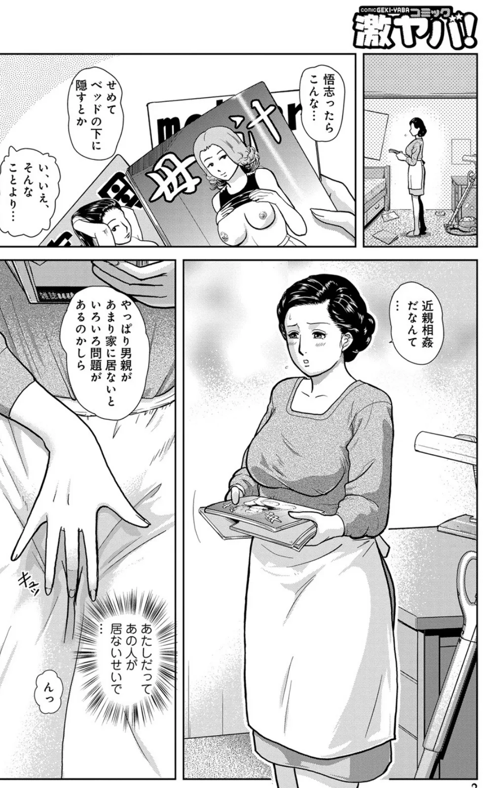 息子の怒張、母のおなにー、 2ページ